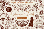 Autumn Thanksgiving Illustration Set, an Object Illustration by Wild and Wonder by Ana (Thumbnail 1 of 13)