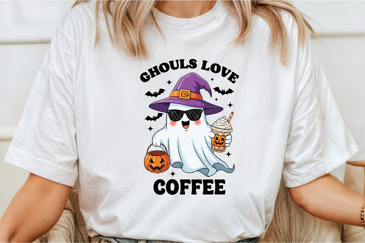 Ghouls Love Coffee Sublimation PNG, an Illustration by Libby Wishes (Photo 5 of 6)