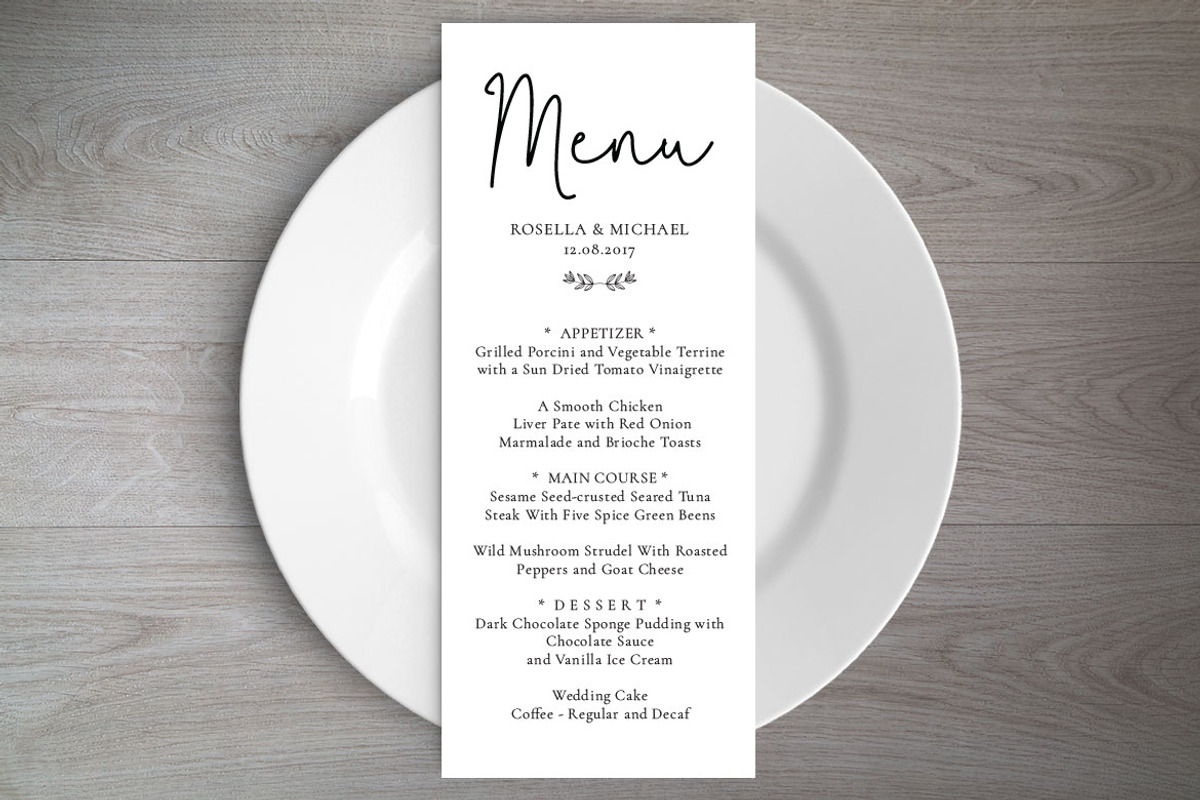 Wedding Menu Template SHR467, an Invitation Template by Shafura_Wedding (Photo 2 of 3)