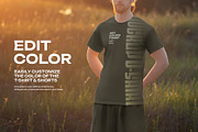 7 Mockups of Men's T-Shirt Outdoors, a Shirt Mockup by Grow Design Craft Studio (Thumbnail 2 of 6)