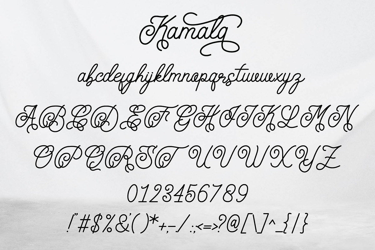 Kamala - Script Font, a Script Font by Densu Creative (Photo 7 of 9)