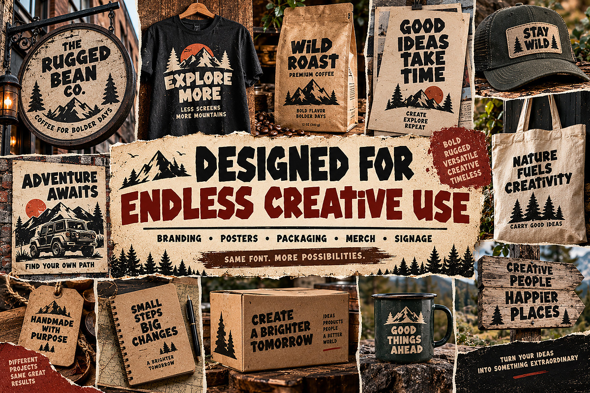 Woodblock Cutter – Display Font, a Script Font by Wow Magic (Photo 2 of 5)