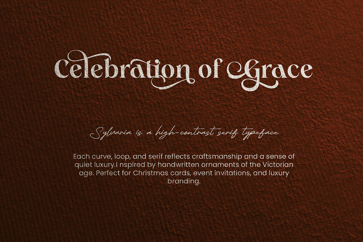 Sylvaria - Elegant Christmas Font, a Serif Font by Inviline.co (Photo 2 of 10)