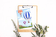 Hot air balloons flying templates, a Transportation Illustration by Good Studio (Thumbnail 8 of 8)