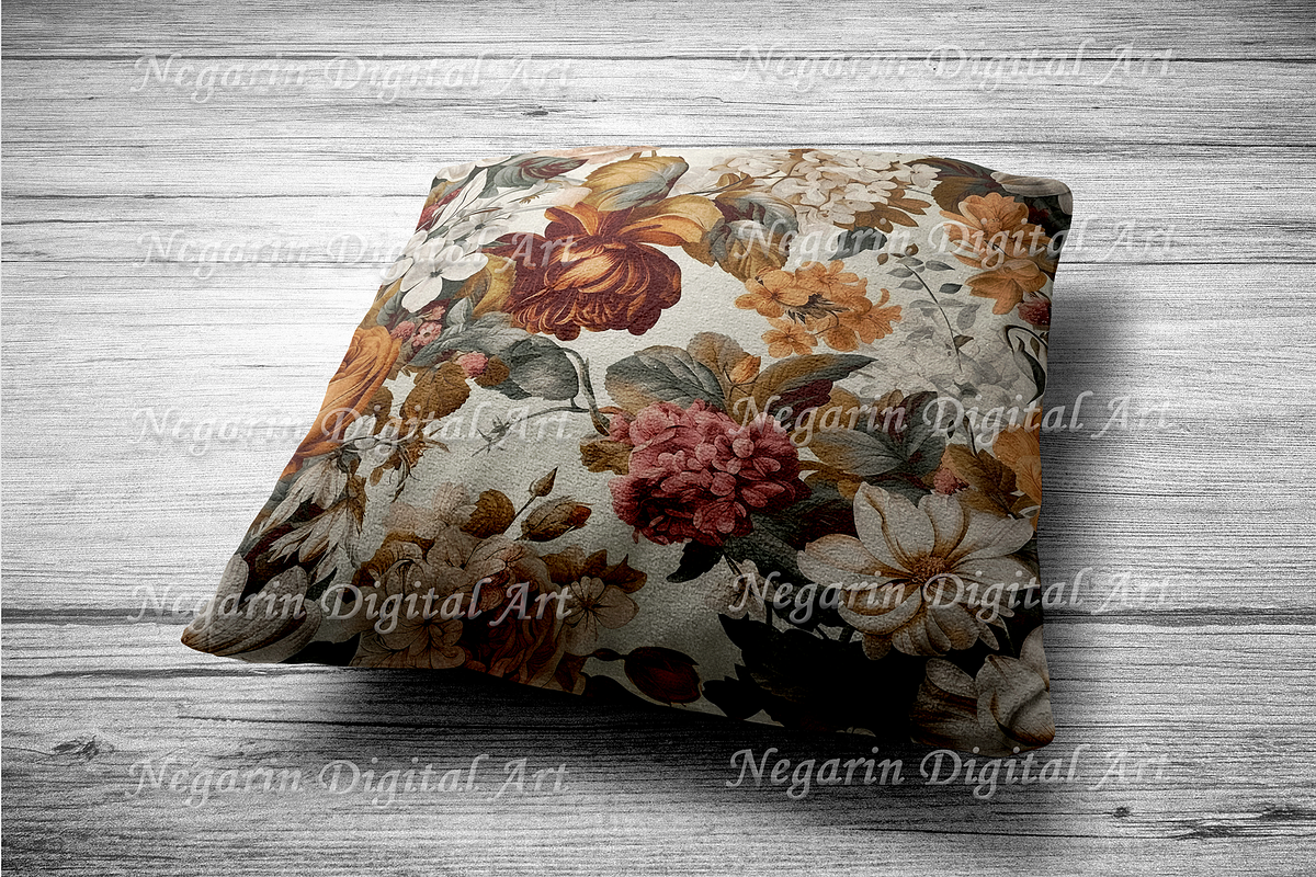 Watercolor Floral Pattern V2, a Texture Graphic by Negarin Digital Art (Photo 7 of 8)