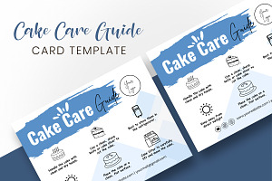 Cake Care Guide Editable Template