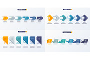 Set of vector infographic templates, a Templates & Theme by rikkyal (Thumbnail 1 of 2)