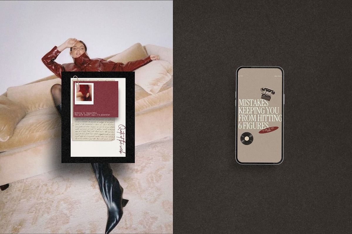 Burgundy Instagram Template, a Social Media Template by Row Creative (Photo 5 of 10)
