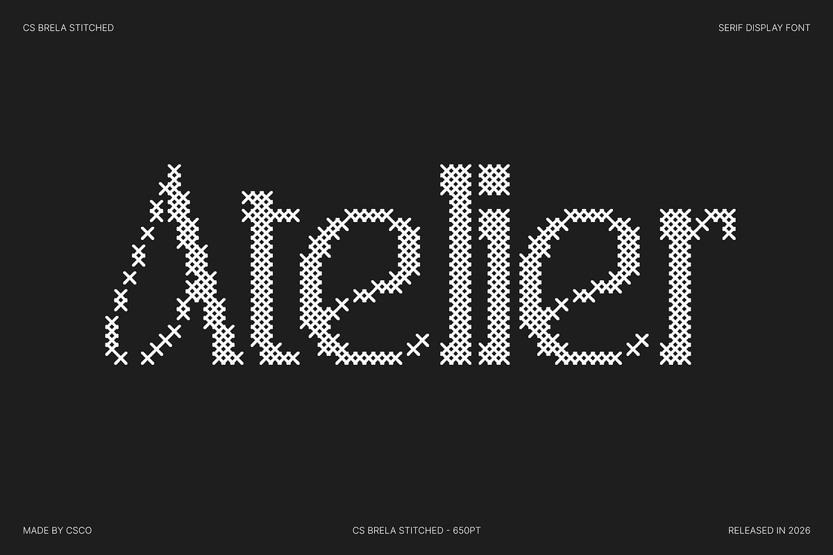 CS Brela Stitched, a Serif Font by Craft Supply Co. (Photo 2 of 8)