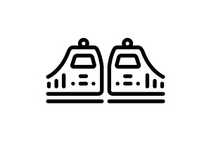 Trains metro black icon, an Outline Icon by Creative priyanka