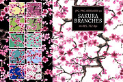 Sakura Branches (Seamless Patterns), a Pattern Graphic by Sveta Aho (Thumbnail 1 of 6)