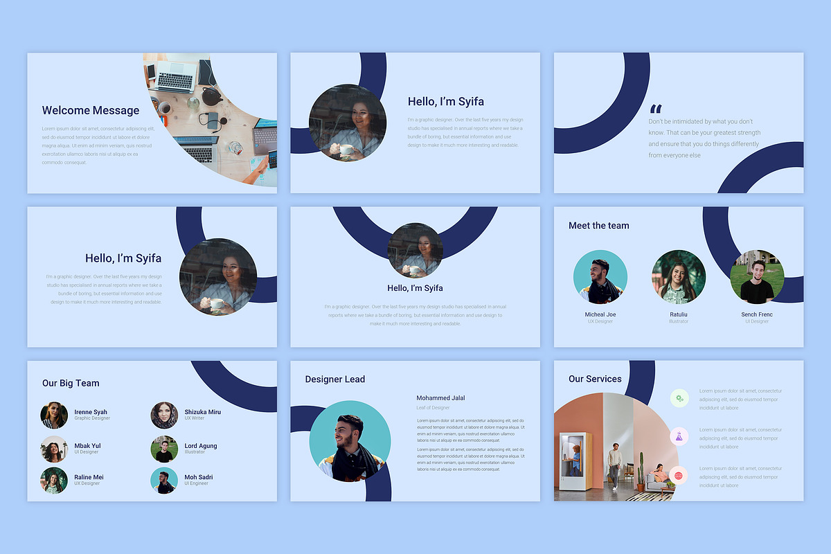 Powerpoint - Circlo Blue, a Presentation Template by Yolk Vibes (Photo 2 of 5)