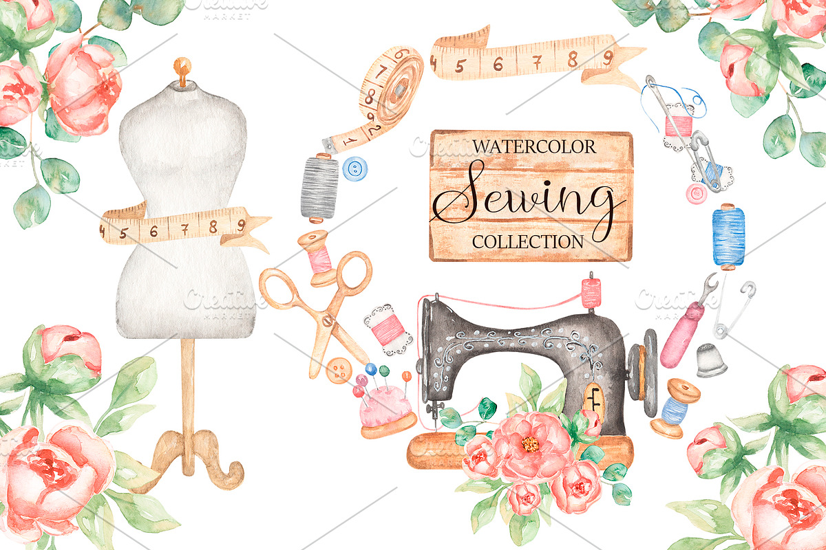 Watercolor Craft Bundle 6 in 1, an Education Illustration by MayaNavits (Photo 2 of 22)