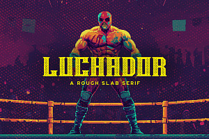 Luchador Typeface, a Slab Serif Font by Tugcu Design Co.