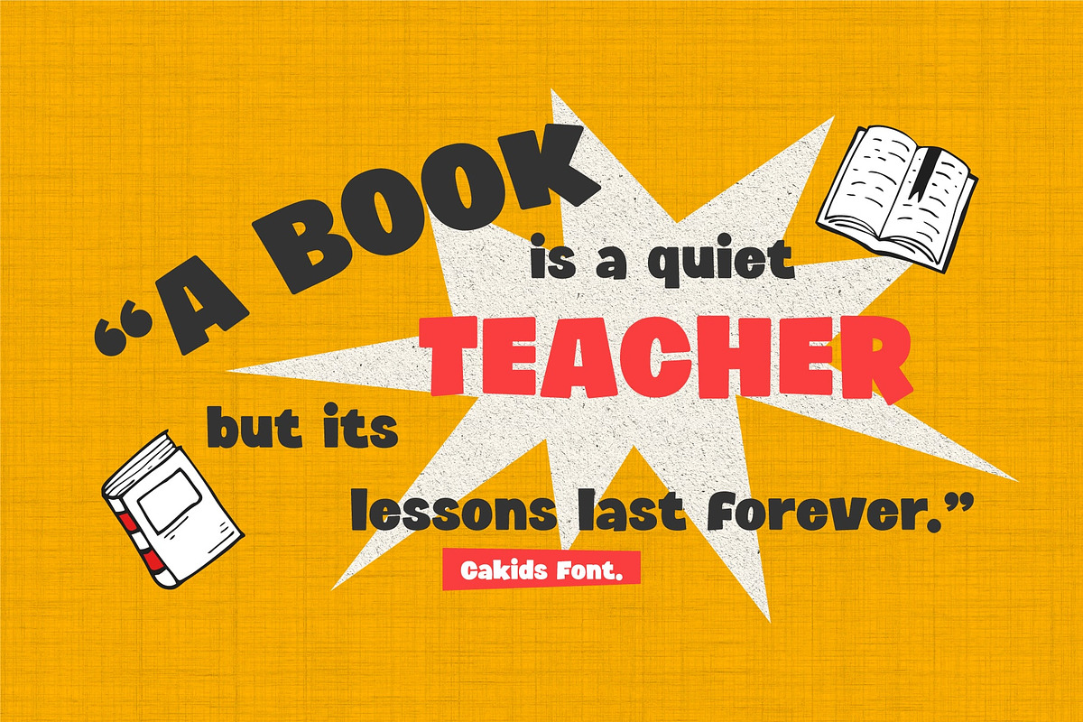 Cakids – Playful Comic Font, a Sans Serif Font by Salamahtype (Photo 4 of 8)