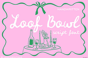 Loof Bowl | handwritten font