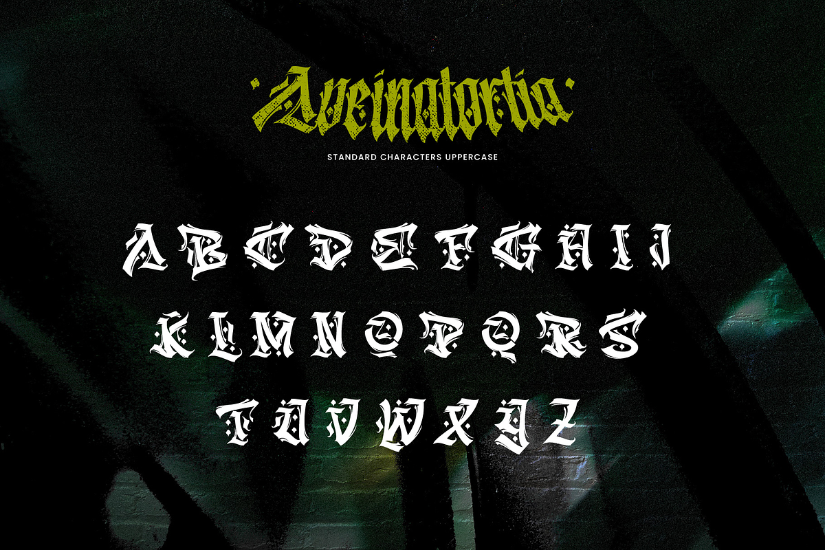 Aveinatortia, a Blackletter Font by ilhamtaro (Photo 6 of 10)