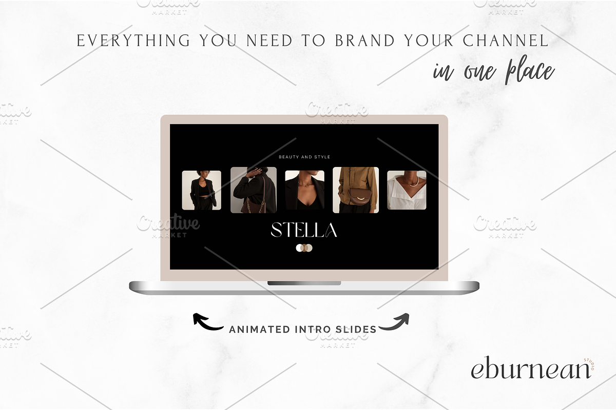 Youtube Branding Kit for Canva, a Social Media Template by Studio Eburnean (Photo 3 of 6)