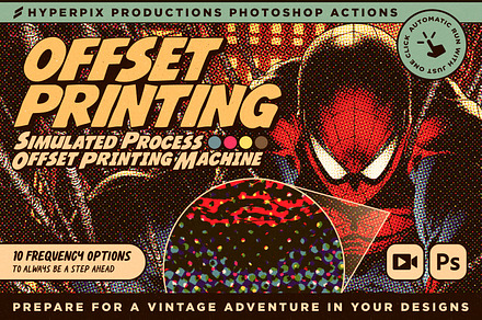 Offset Printing Simulator PS Action, an Action Add-On by Hyperpix Productions