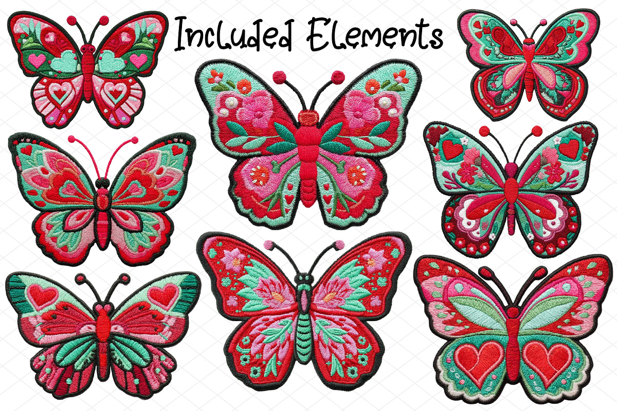 Crochet Valentines Butterfly Png Cli, an Illustration by cherrydesign (Photo 2 of 4)