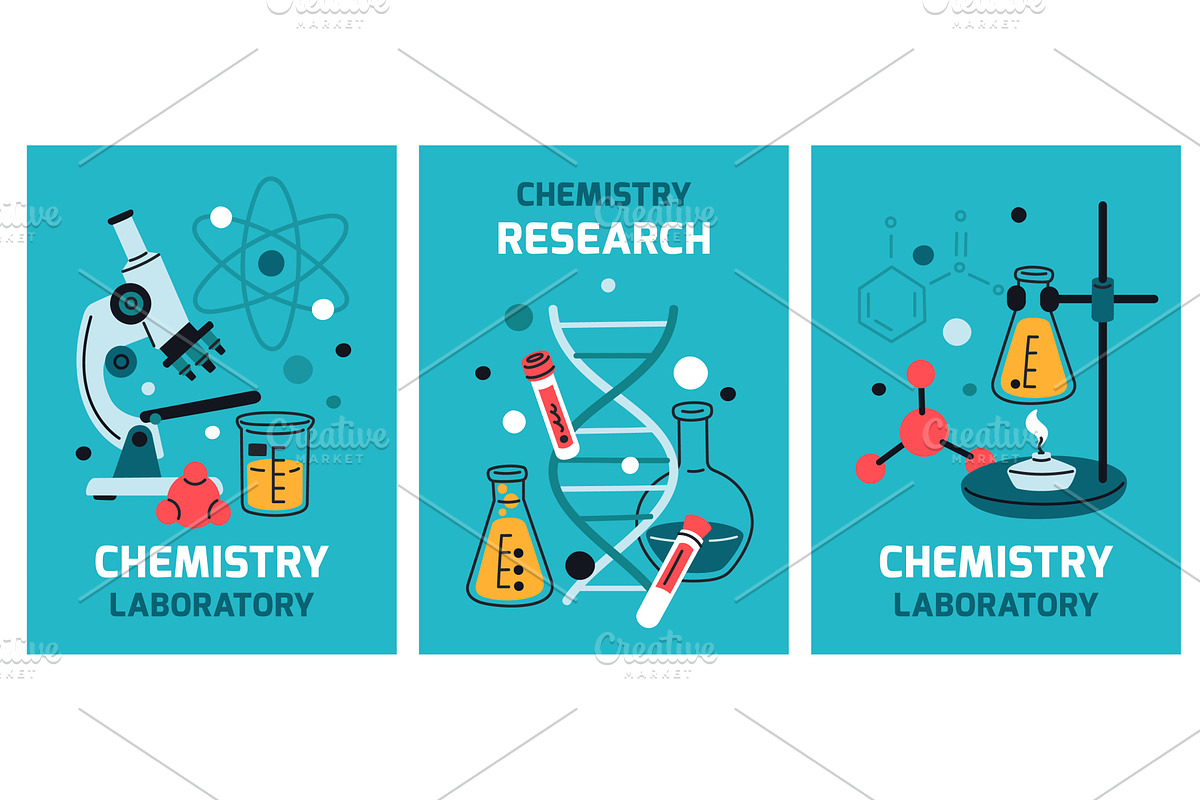 Laboratory tools cards, an Illustration by YummyBuum