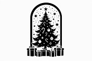 Festive Christmas Tree Silhouette Se, an Illustration by BIPLOB EXPERT (Thumbnail 16 of 20)