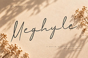 Meghyle – Brush Cursive Font, a Script Font by Jadatype.id (Thumbnail 1 of 8)