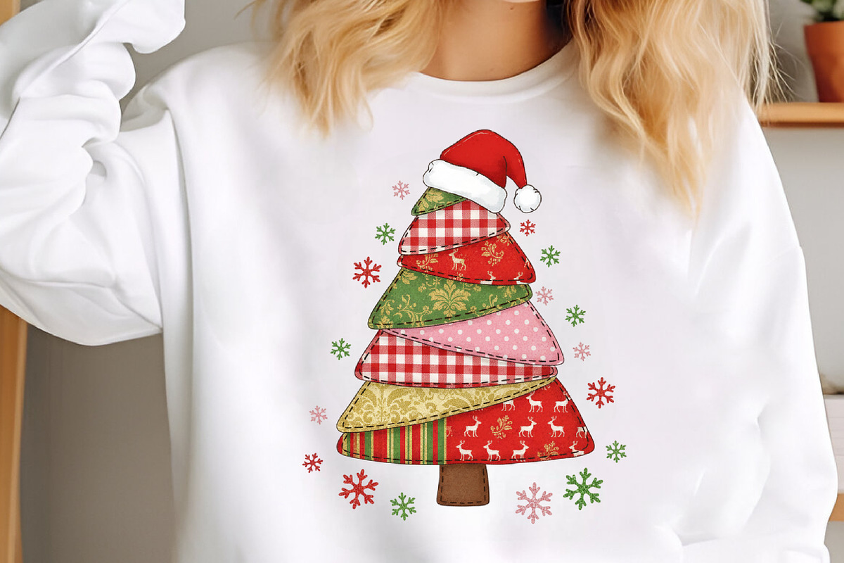 Patchwork Christmas Tree PNG Preppy, an Illustration by Libby Wishes (Photo 6 of 9)