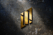 gold texture business logo mockup, a Product Mockup by yokbisayok (Thumbnail 3 of 3)