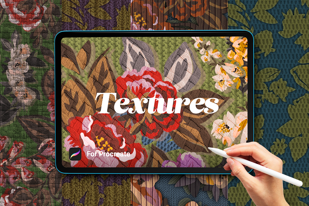 Texture Brushes for Procreate, a Brush Add-On by Hanna Inaiáh (Photo 1 of 24)
