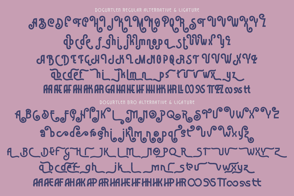Dogurtlen Art Deco Font, a Font by madeDeduk (Photo 8 of 8)