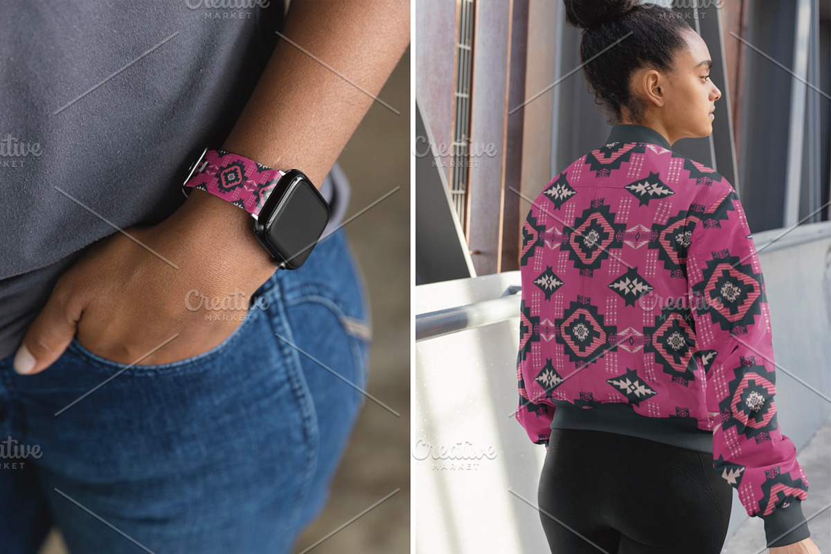 Pink Native American Pattern, a Pattern Graphic by PPEthnicDecorPattern (Photo 5 of 10)