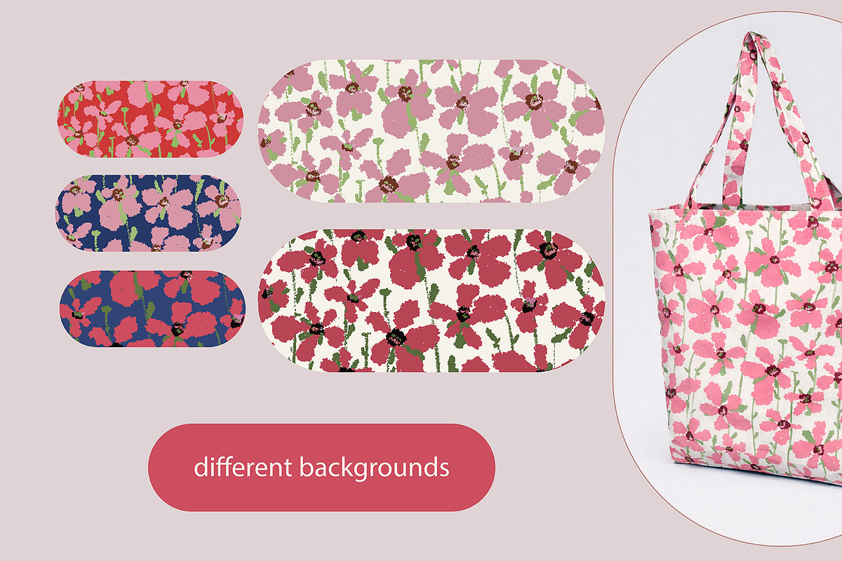 Soft Botanical Seamless Pattern Set, a Pattern Graphic by FER by Ekaterina Kazakova (Photo 4 of 6)