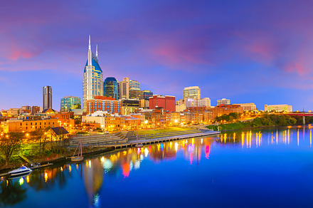 Nashville skyline stock photo containing downtown and music, an Architecture Photo by f11photo