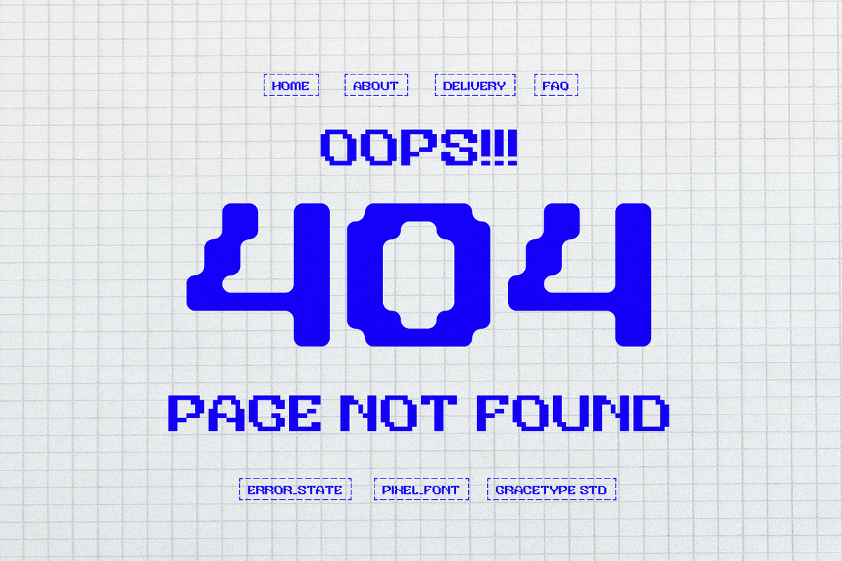 Error State | Pixel Font, a Sans Serif Font by gracetype_studio (Photo 3 of 12)