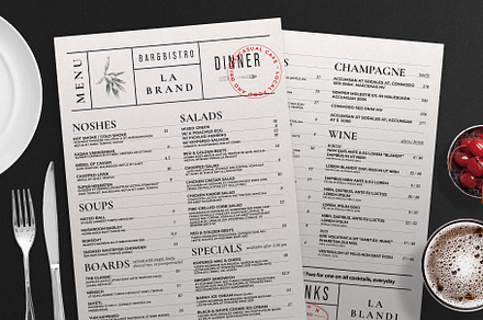 Contemporary Restaurant Menu, a Flyer Template by BrandPacks
