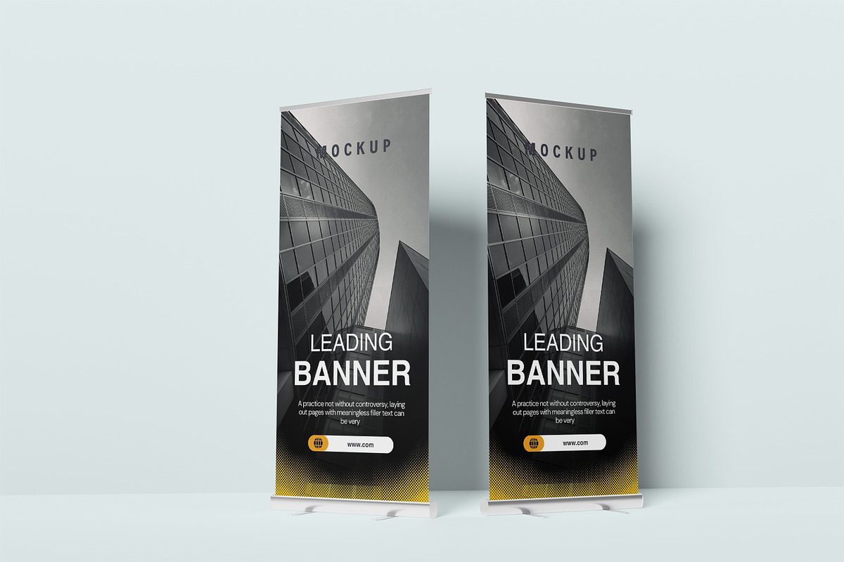 Roll Up Banner Mockup, a Business Card Template by kebunmockup (Photo 2 of 5)
