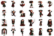 Whimsical Christmas Girl Clipart, an Illustration by Sublimation Artist (Thumbnail 2 of 6)