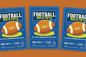 Football Watch Party Flyer, a Flyer Template by Gumico Studio.