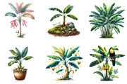 Banana Tree Free Clipart, an Illustration by DreamArtGraphic (Thumbnail 4 of 7)