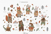 Fall Woodland Animals Clipart, a Decorative Illustration by Jenny Quince (Thumbnail 7 of 9)