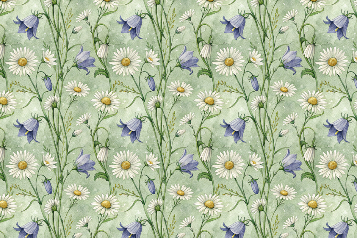 Seamless Pattern Set Meadow Motifs, a Pattern Graphic by Designs by Helen Trupak (Photo 8 of 8)