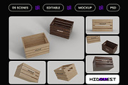 Wooden Storage Crate Mockup, a Household Mockup by hiddemaru (Thumbnail 2 of 4)