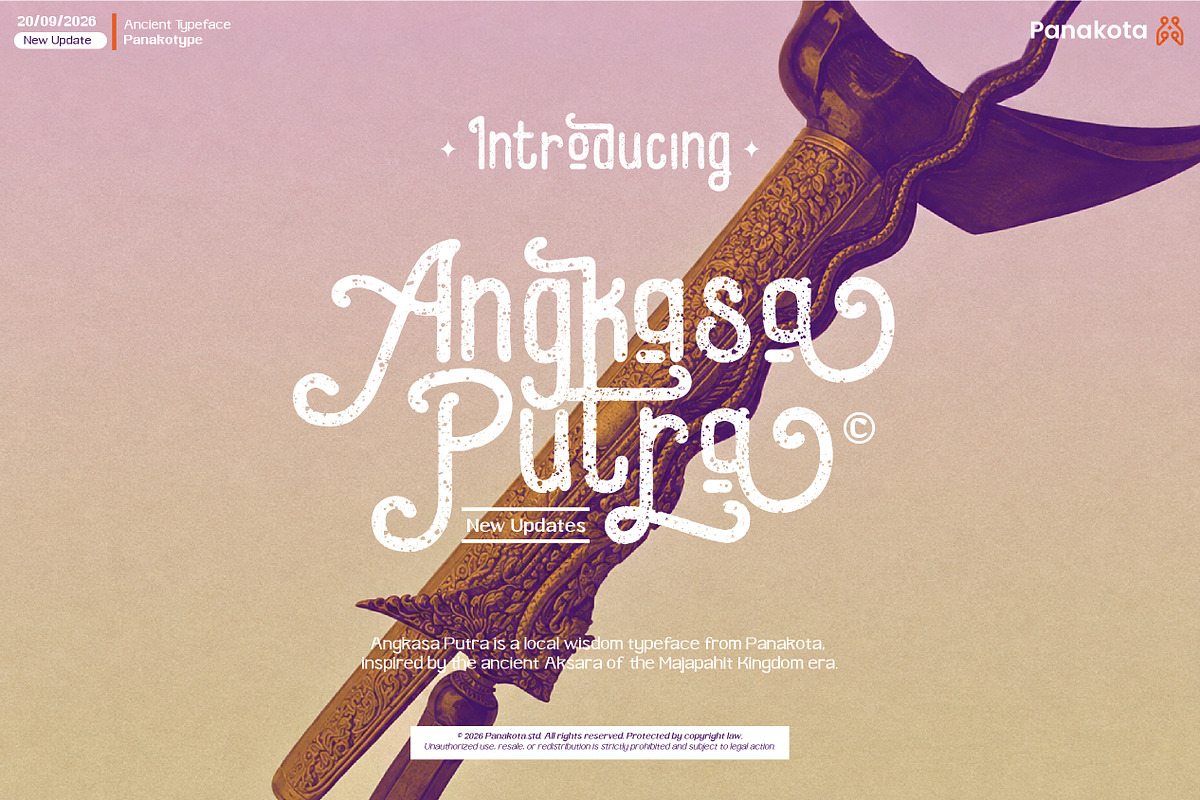 Angkasa Putra, a Blackletter Font by panakota studio (Photo 1 of 6)