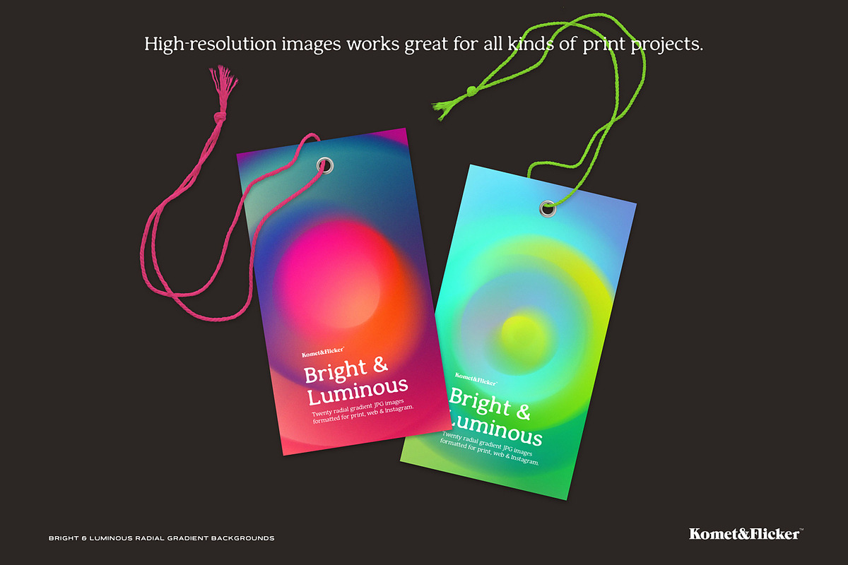 Bright & Luminous Radial Gradients, a Background Graphic by Komet & Flicker (Photo 8 of 14)