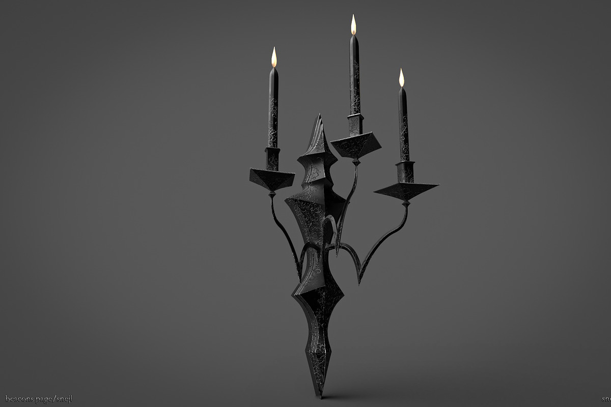 Vintage chandelier, a Light 3D Model by Snji | 3D Models (Photo 3 of 8)