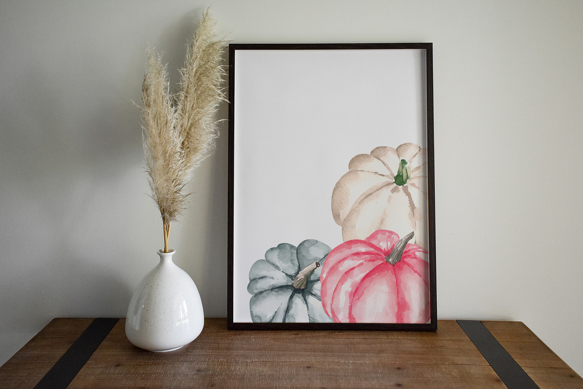 Watercolor Fall Pumpkin Clipart, a Decorative Illustration by YuliyaArtGarden (Photo 3 of 5)