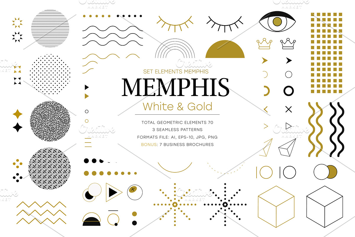 70 Memphis elements. Vector., a Pattern Graphic by KENO Mascots (Photo 1 of 5)