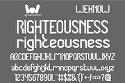 Righteousness font, a Sans Serif Font by weknow (Thumbnail 1 of 11)