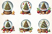 Christmas Snow Globe Clipart, an Illustration by DreamCafeArt (Thumbnail 3 of 5)